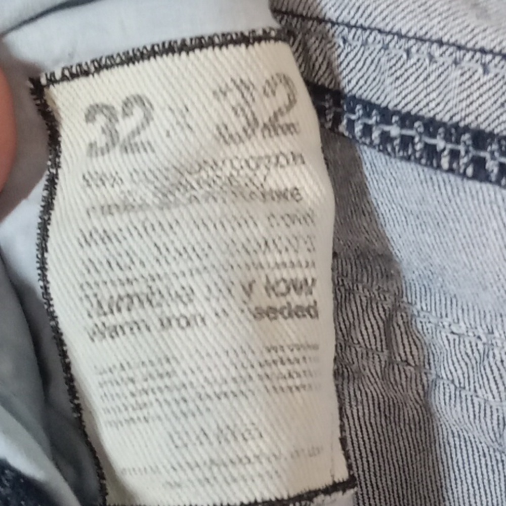 Express distressed blue jeans 32/32 Y2k - Picture 6 of 8